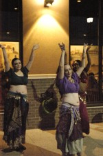 Belly dancers perform to support shelter