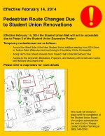 Campus walking route to change in two weeks
