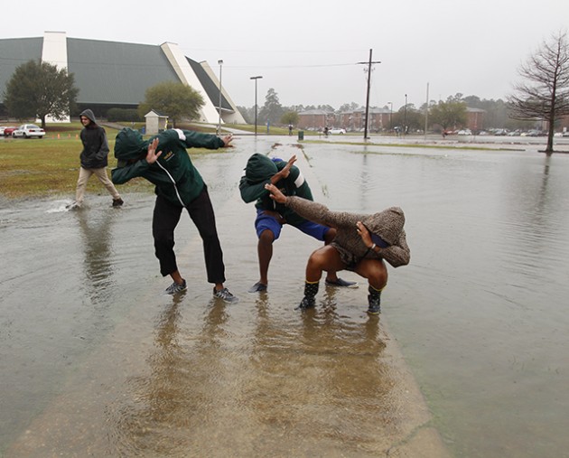 Flooding leaves minimal damage to campus