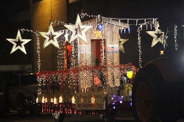Roads decked with starry floats