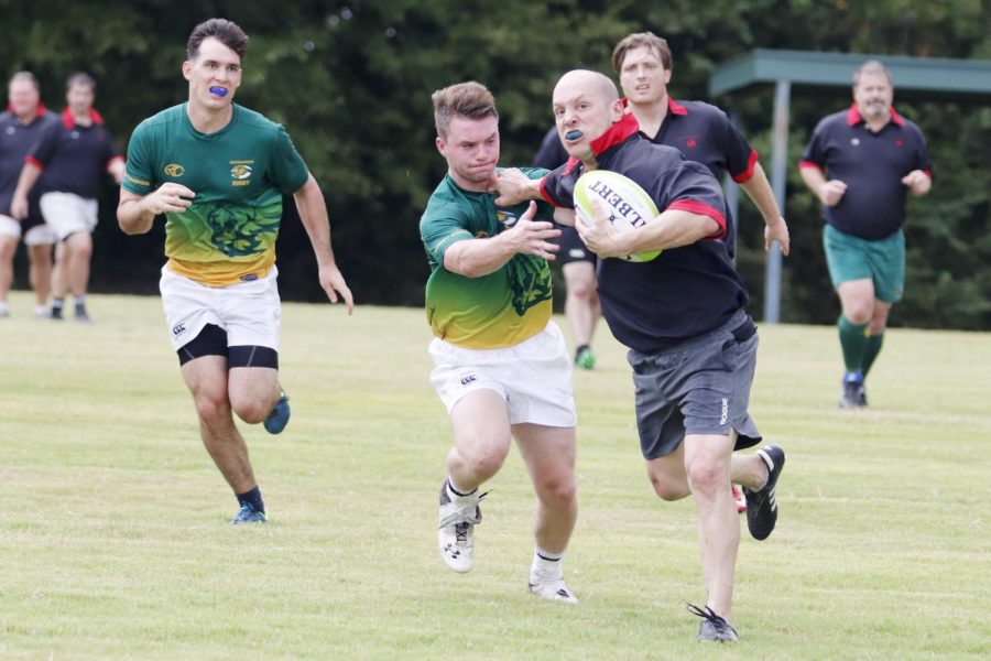 Alumni returned to the field of play for the rugby alumni game.