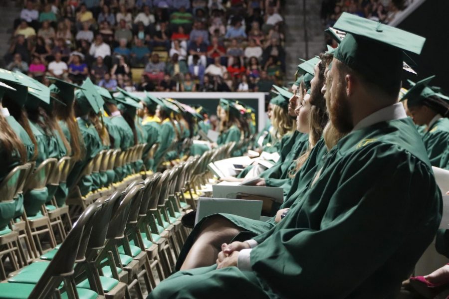 On May 12, 2018, new graduates line up before the start of the “Spring Commencement Ceremony.” Obtaining a college degree has increasingly coincided with ever-higher student debt loads. Since 2004, total student debt has climbed more than 540 percent to $1.4 trillion according to the New York Federal Reserve.