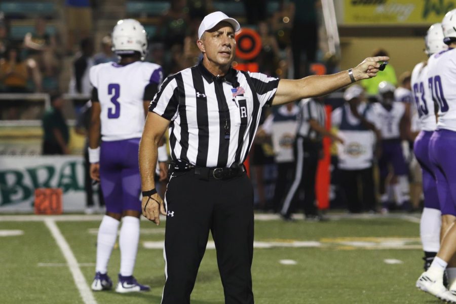 Referees like the one at the university’s match against the University of Central Arkansas can get their start at local recreational districts and sports programs like church groups or youth programs. 