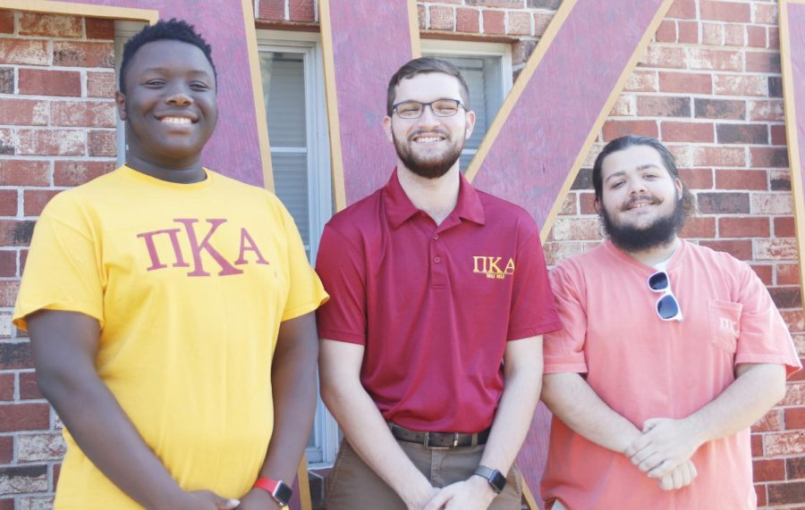 Jamil Spriggs, Joshua Madere and Donald “Lane” Macaluso are members of Pi Kappa Alpha Fraternity. Madere was recognized as the September Pike of the Month by the international office. Madere is a junior business administration major who joined Pike in Spring 2018. 