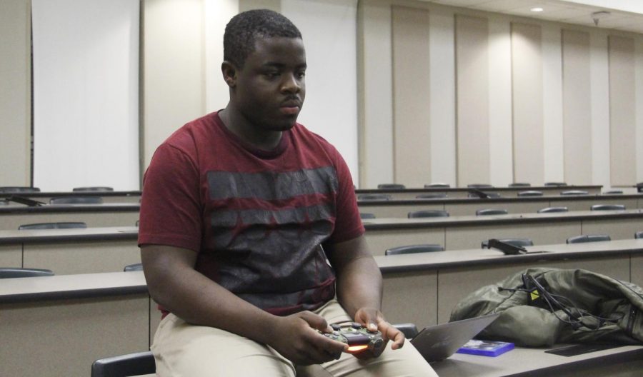 International students competed in a video game tournament. The entry fee was $5, and the winner took home the sum. 