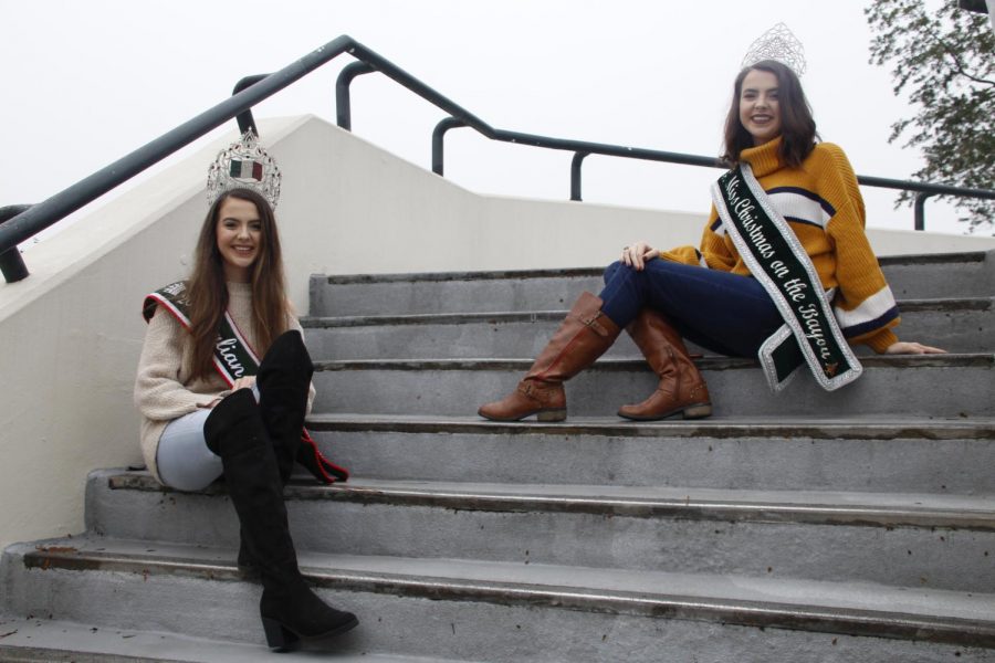 Sisters Mason and Madison Burnette, left to right, represent their community by participating in pageants. They hold the Miss Italian Festival and Miss Christmas on the Bayou titles, respectively. 