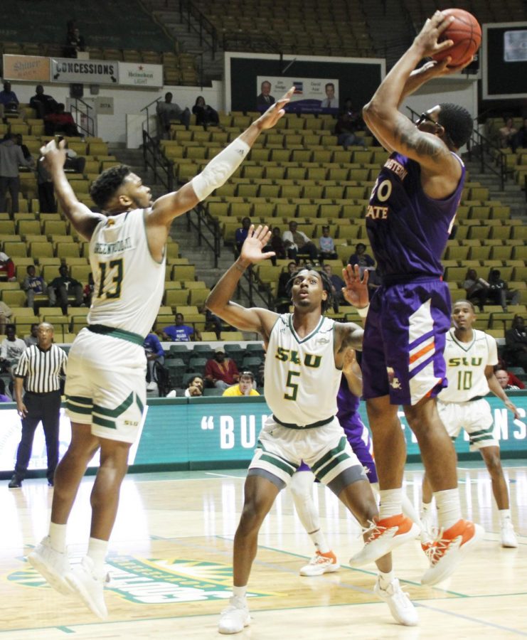 The Lions beat the Northwestern State University Demons 69-55. Moses Greenwood, senior forward, led the Lions with 22 points.