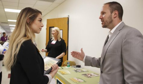 Network and search at a career fair