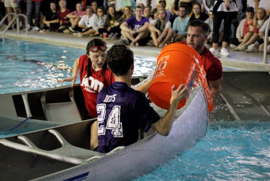 Members of Kappa Sigma, Alpha Omicron Pi and Delta Tau Delta participated in the first round of the Greek Week Battleship Tournament. 