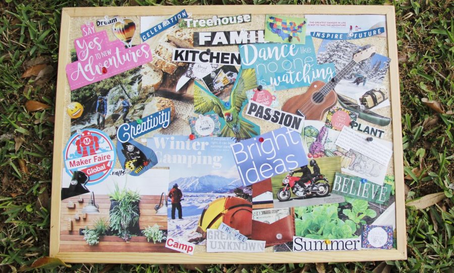 Vision boards offer a variety of options for students looking to set realistic goals. The collages can be used to plan for the future or as motivation to achieve their objectives. 