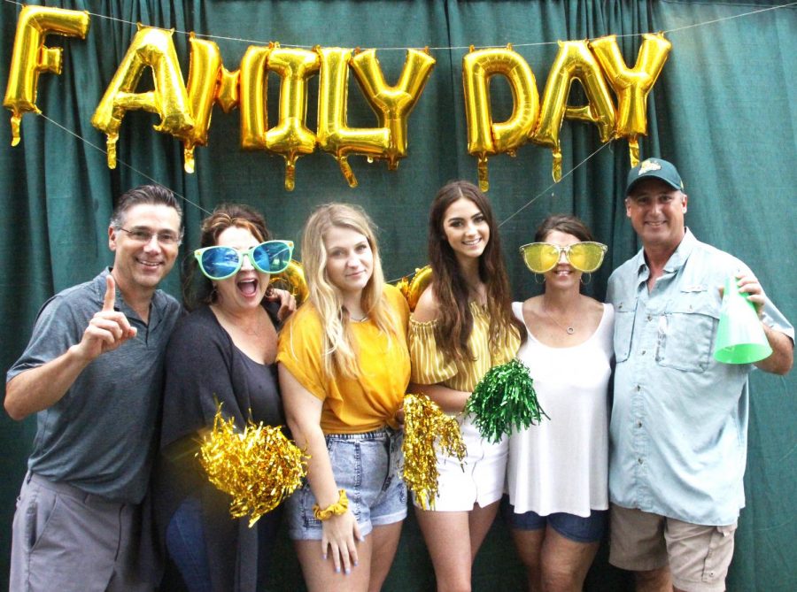 Despite the rainy weather, student and families participated in the Family Day tailgate before the Solid Gold Saturday football game against Lamar University.