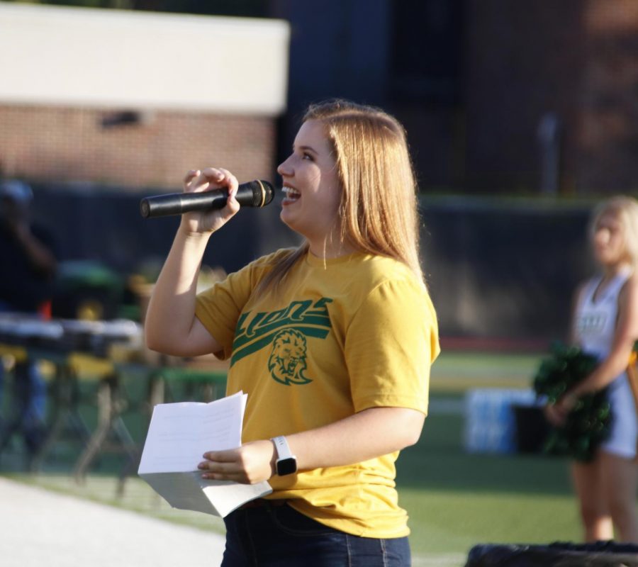 In her role as SGA President, Karley Bordelon, a senior education major, attended Strawberry Jam this year as an emcee. Bordelon hopes to use her new role as president to improve upon traditional events and work with her cabinet to provide a productive and fun environment for the student body. 