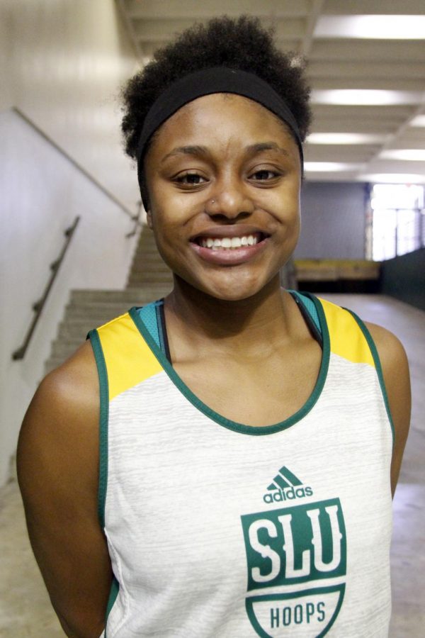 Charliee Dugas, a guard for the university basketball team, enters her fourth season with the team. Dugas anticipates playing professionally after she graduates. Elana Guillory/The Lion’s Roar