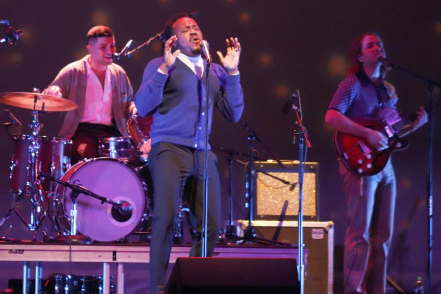 Following their international tour, Durand Jones and the Indications performed at the Columbia Theatre for the Performing Arts. The concert was sponsored in part by the Alumni Association. Maggie Tregre/The Lion’s Roar