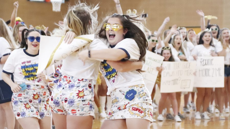 Theta Phi Alpha during Bid Day in the fall of 2019. Spring 2020 Recruitment offers a more casual experience for potential members than fall recruitment. 