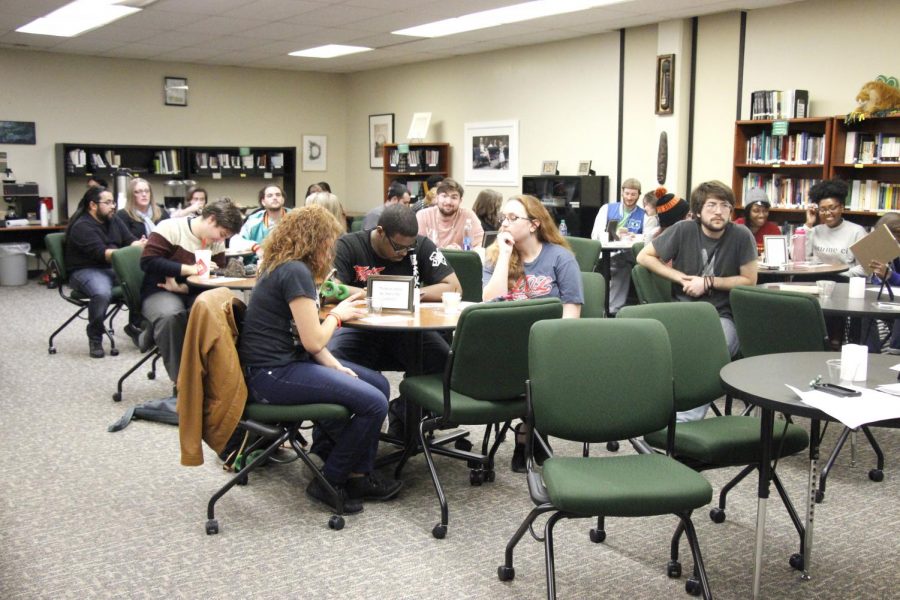 Students gather in the university’s Writing Center to share work and practice their skills. Some of their work is published in the Manchac Review and can be showcased at Manchac Live.