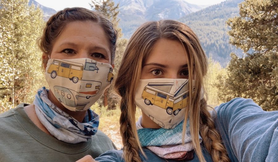 Since face coverings are required within buildings on campus, some students are taking the opportunity to make their own masks. Fashionable and trendy face coverings are becoming more common.