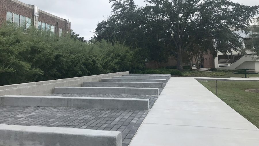 The NPHC’s Greek Plaza is located in the Student Union Park. It is meant to honor Black Greek letter organizations on campus. Construction is currently ongoing.