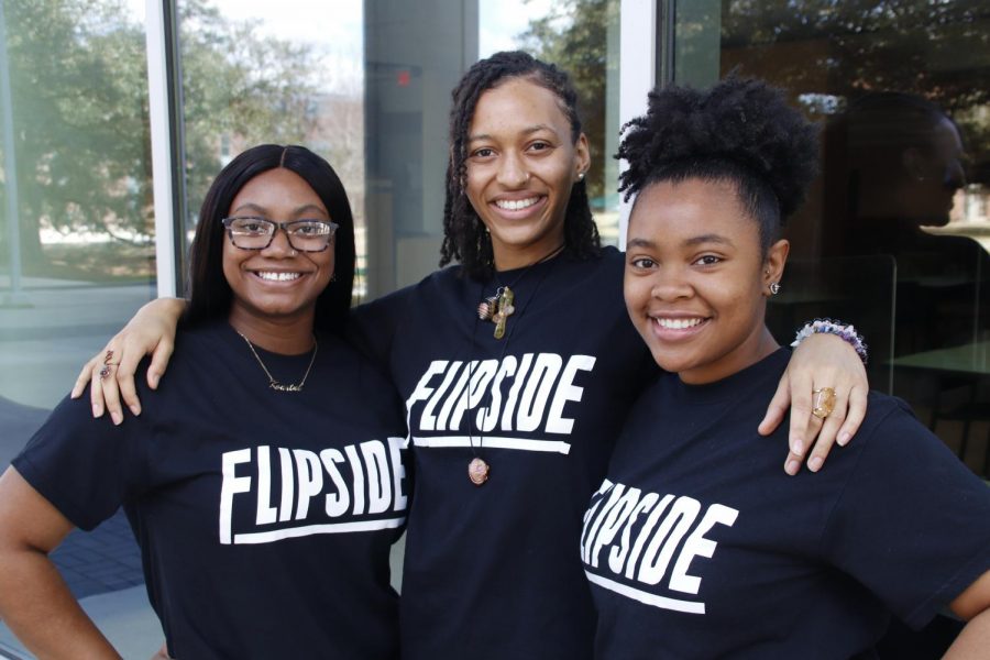 Pictured left to right, Kourtni Harris, Cilicia Thornton and Riketta Griffin are proud members of the Flipside dance team. For them, Flipside has provided them with a way to alleviate stress and embrace cultural heritage.