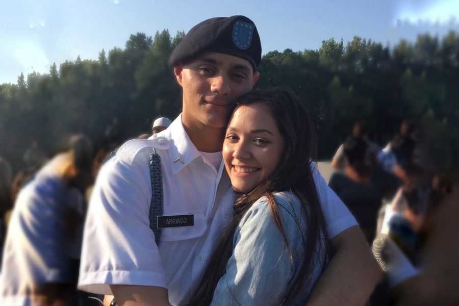 In August and September 2019, Elijah Arriago, pictured with Brynn Lundy, graduated from Basic Combat Training and Advanced Individual Training for the Army. 