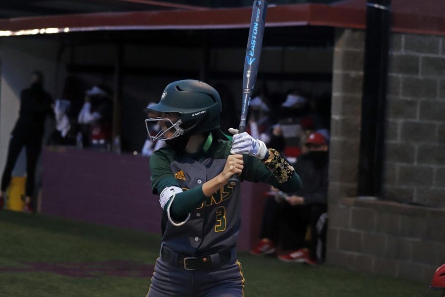 Shortstop Lindsey Rizzo steps up to the plate in the season-opening Lion Classic in February. Rizzo has since decorated her ongoing season with a .402 batting average. The Lady Lions currently sit 24-16 on the season and will face off against ULM on April 21 at 6 p.m.