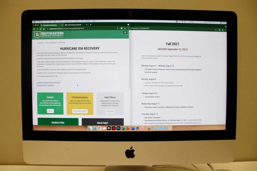 Students can find Hurricane Ida Recovery information on Southeastern's main webpage. There, students can view the Academic Recovery Plan and revised Academic Calendar for the Fall 2021 semester.