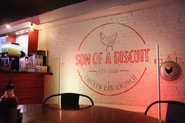Son of a Biscuit created a custom selfie wall to boost their social presents. Oscar Mendez is the creator and owner of this new Downtown restaurant.