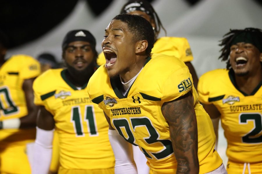 Wide receiver CJ Turner rejoices with his teammates after an incredible walk-off touchdown.