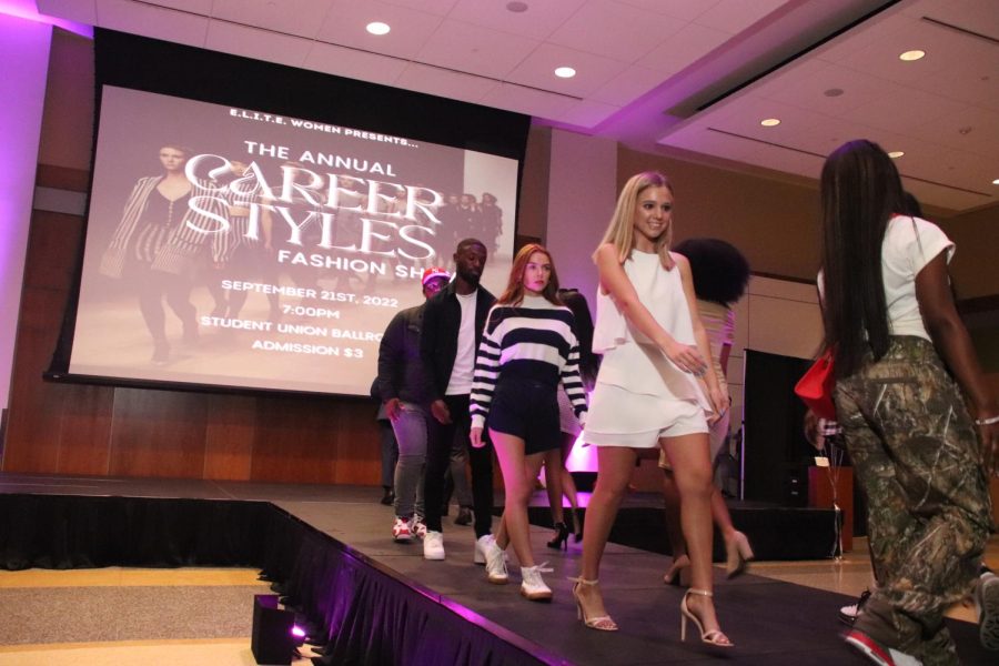 Models take their final strut across the catwalk after concluding this years Career Styles Fashion Show. This is the fourth show that ELITE Women has held 