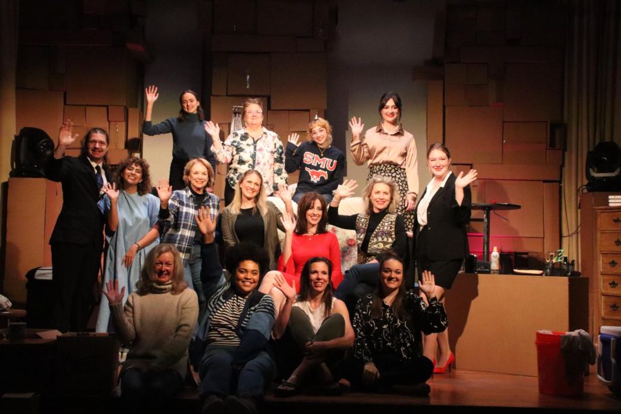 The cast waves goodbye at the end of their preparation for The Way We Say Goodbye. This show was written and directed by Donna Gay Anderson and will be performed in Reimer’s Auditorium Nov. 16-19.