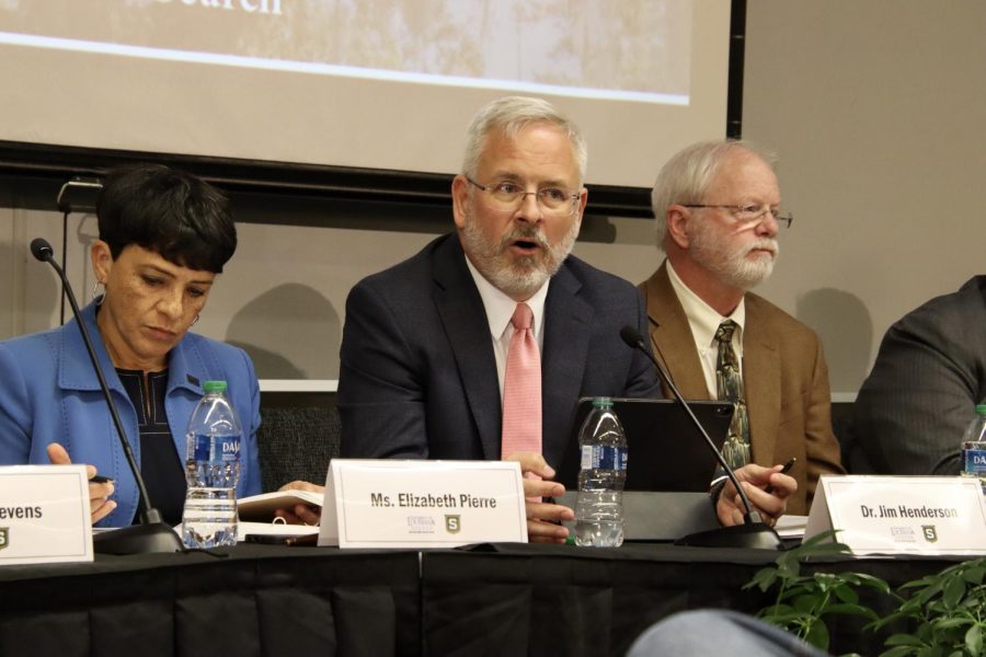 On Feb. 15, Dr. Jim Henderson leads the first Southeastern Louisiana University Presidential Search Committee meeting.