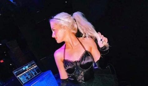 Laken Goldsby in action at one of her DJ gigs. 