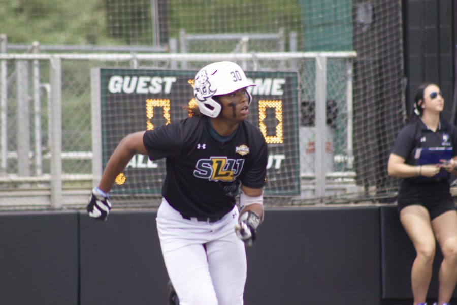 Junior left fielder KaLyn Watsons two run homer in the bottom of the sixth inning propelled SLU to a 4-3 victory in Game Two of Tuesdays doubleheader against McNeese at North Oak Park. (April 26, 2023 - Hammond)