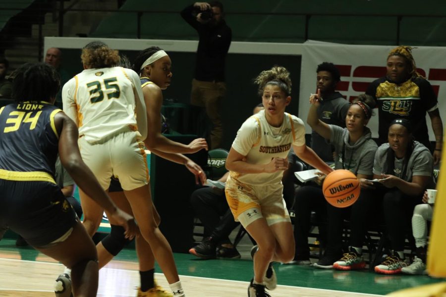 Senior guard Cierria Cunningham was an underrated part of Southeasterns success during the 2022-23 campaign. She led the Lady Lions with 14 points during SLUs 46-42 victory over Texas A&M-Commerce at the University Center back in January. (Jan. 21, 2023 - Hammond, La.)
