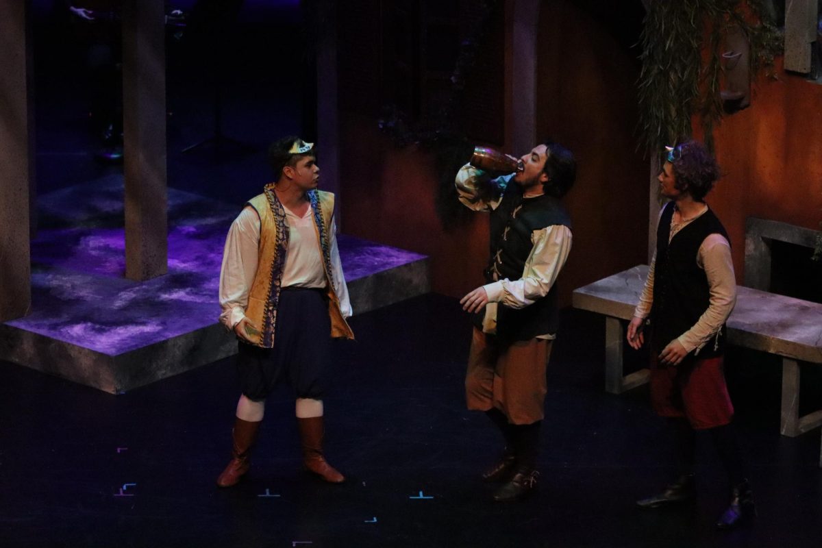 Miguel Garcia, a sophomore health science major, plays Benvolio in Romeo and Juliet at the Columbia Theatre. 