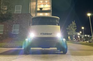 Meet one of the eight new Southeastern food delivery robot. This one just made its way from the Union to Twelve Oaks Hall.