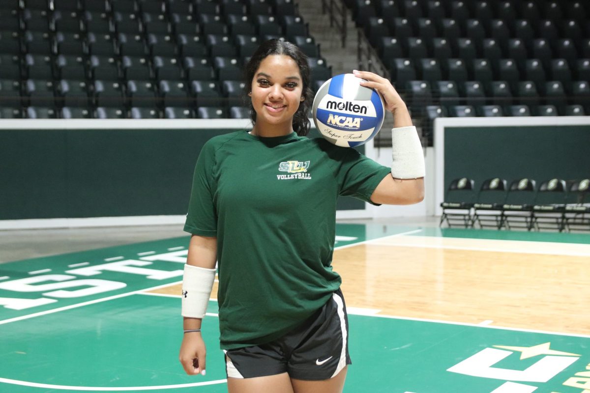 Kailin Newsome, senior general studies major, dominates the volleyball court in the 2023 season at Southeastern Louisiana University.