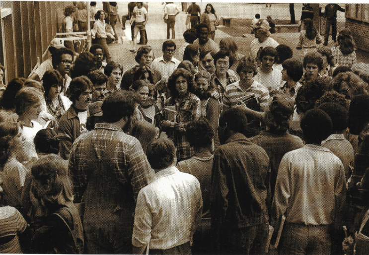 The Student Union was a gathering point for student discussions.