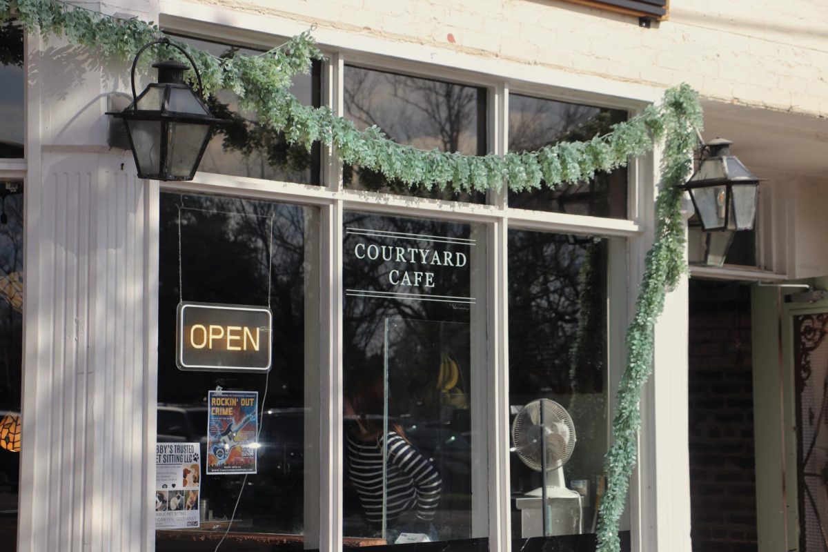 A coffee shop downtown.